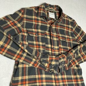 DENIM & FLOWER RICKY SINGH Plaid Flannel Shirt Mens Size US M Long Sleeve
